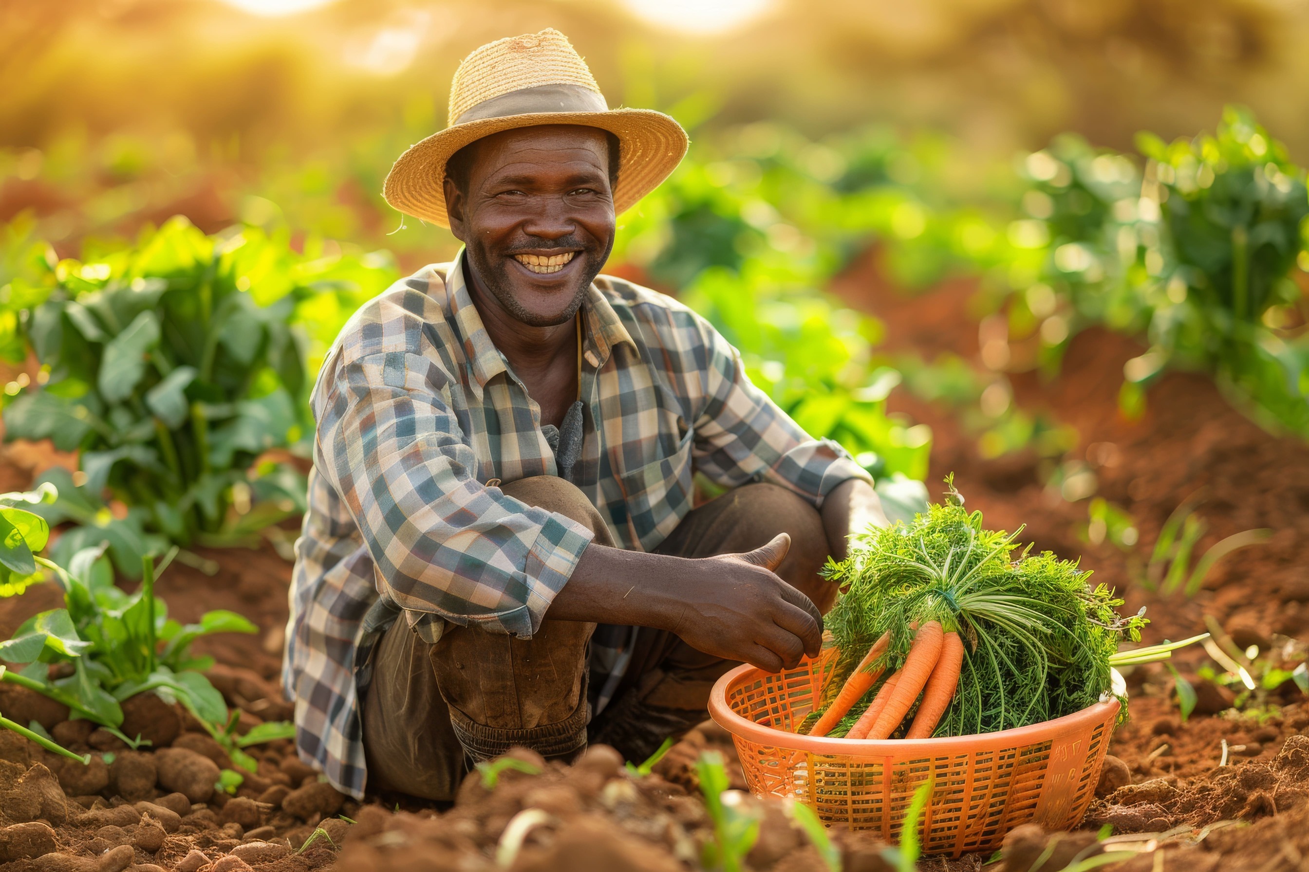 Farmer with seeds
